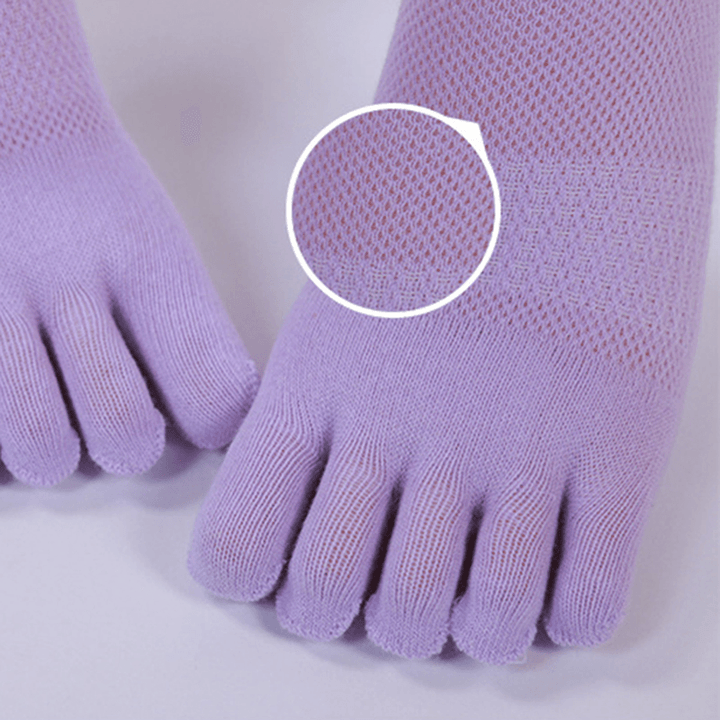 Women Five Toes Breathable Sports Yoga Sock Cotton Exercise Cycling Ankle Socks - MRSLM