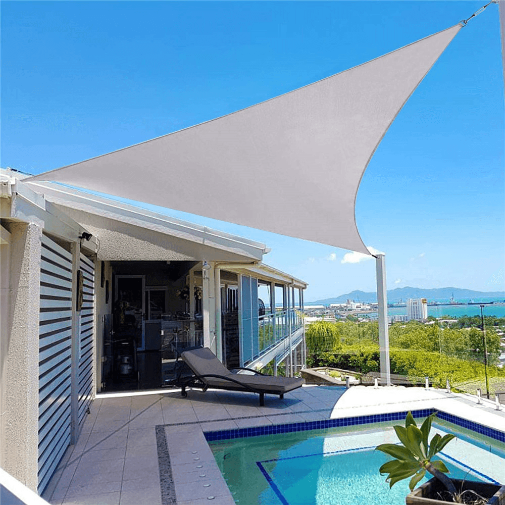 Triangle Sun Shade 95% UV Resistant Waterproof Breathable Folding Canopy Outdoor Patio Beach Camping Travel - MRSLM