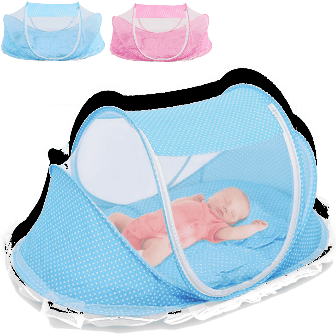 Foldable Mosquito Net Folding Baby Travel Bed Crib Canopy Pop up Beach Mesh - MRSLM