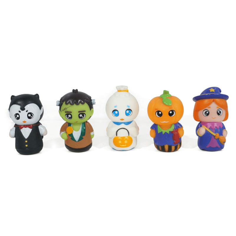 Soft Rubber Hand Puppet Toy Puzzle Halloween Doll Finger Doll Preschool Education Doll Baby Soothing Toy Halloween Children Gift - MRSLM