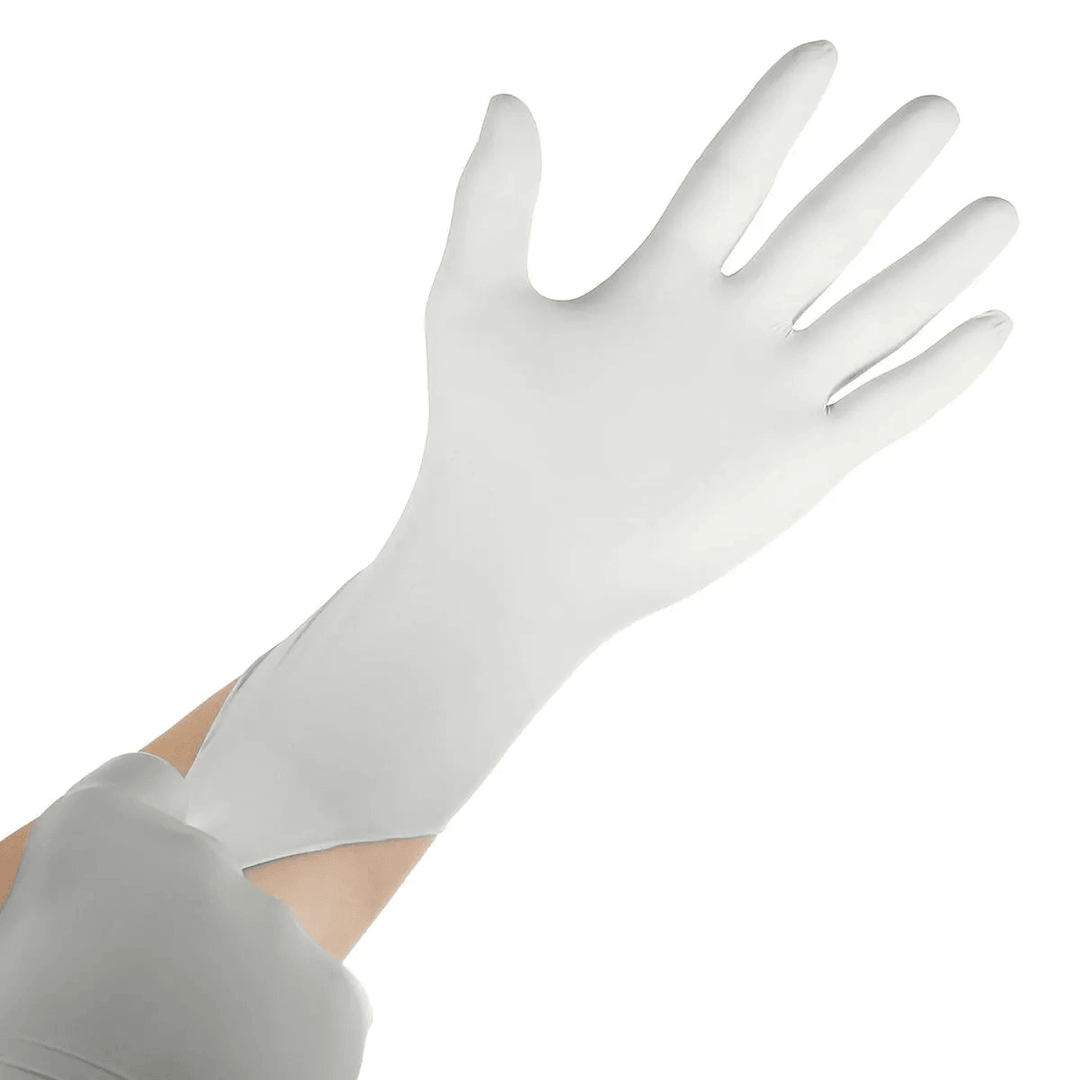 100 Pcs White Thickness Disposable Nitrile Latex Gloves Waterproof Kitchen Safety Food Prep Cooking Glove - MRSLM