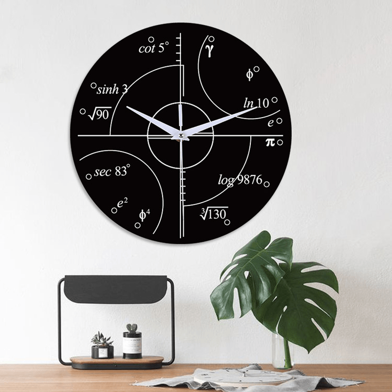 Emoyo ECY063 Creative Mathematics Wall Clock 3D Wall Clock for Home Office Decorations A - MRSLM