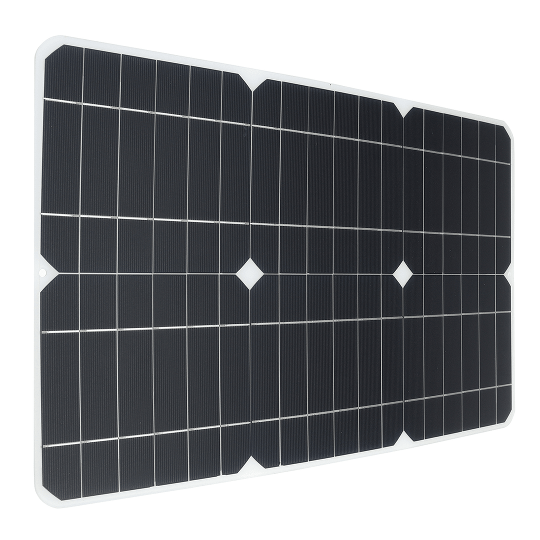 100W 18V Solar Panel Monocrystalline Silicon Battery Charger Kit for Cycling Climbing Hiking Camping - MRSLM