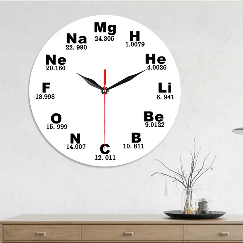 Emoyo ECY028 Creative Chemical Element Table Wall Clock 3D Wall Clock for Home Office Decorations - MRSLM