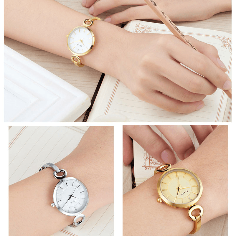 KIMIO KW6103S Fashion Women Quartz Watch Rhinestones Dial Ladies Dress Bracelet Watch - MRSLM