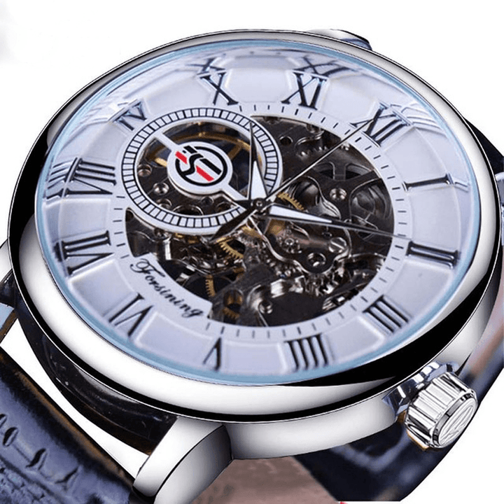 Forsining GMT838 3D Hollow Engraving Design Luminous Display Fashion Men Automatic Mechanical Watch - MRSLM