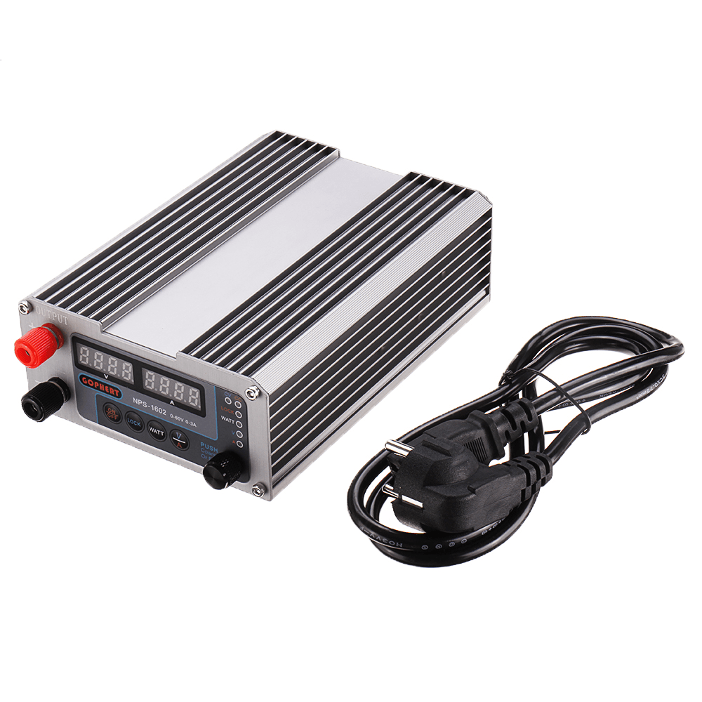 GOPHERT NPS-1602 0-60V 0-3A 110V/220V 180W Switching Digital Adjustable DC Power Supply - MRSLM