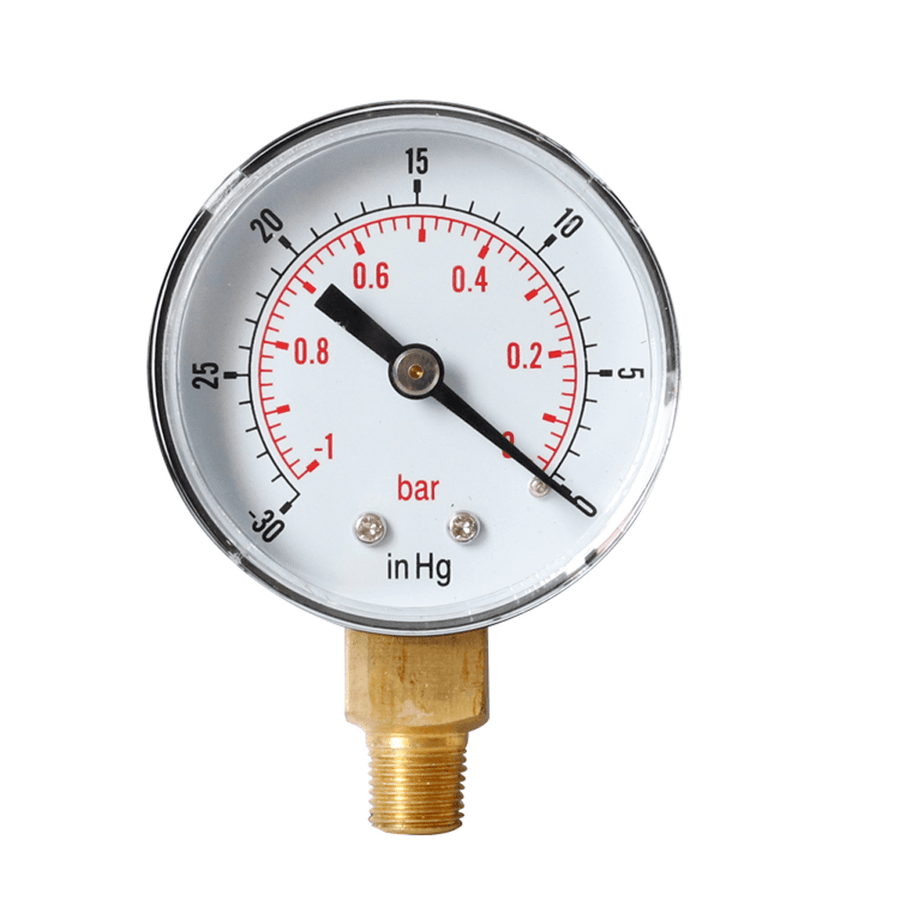 Ts-Y50Z-1-0Bar -30/0Psi 52Mm Dial 1/8 BSPT Pressure Gauge - MRSLM