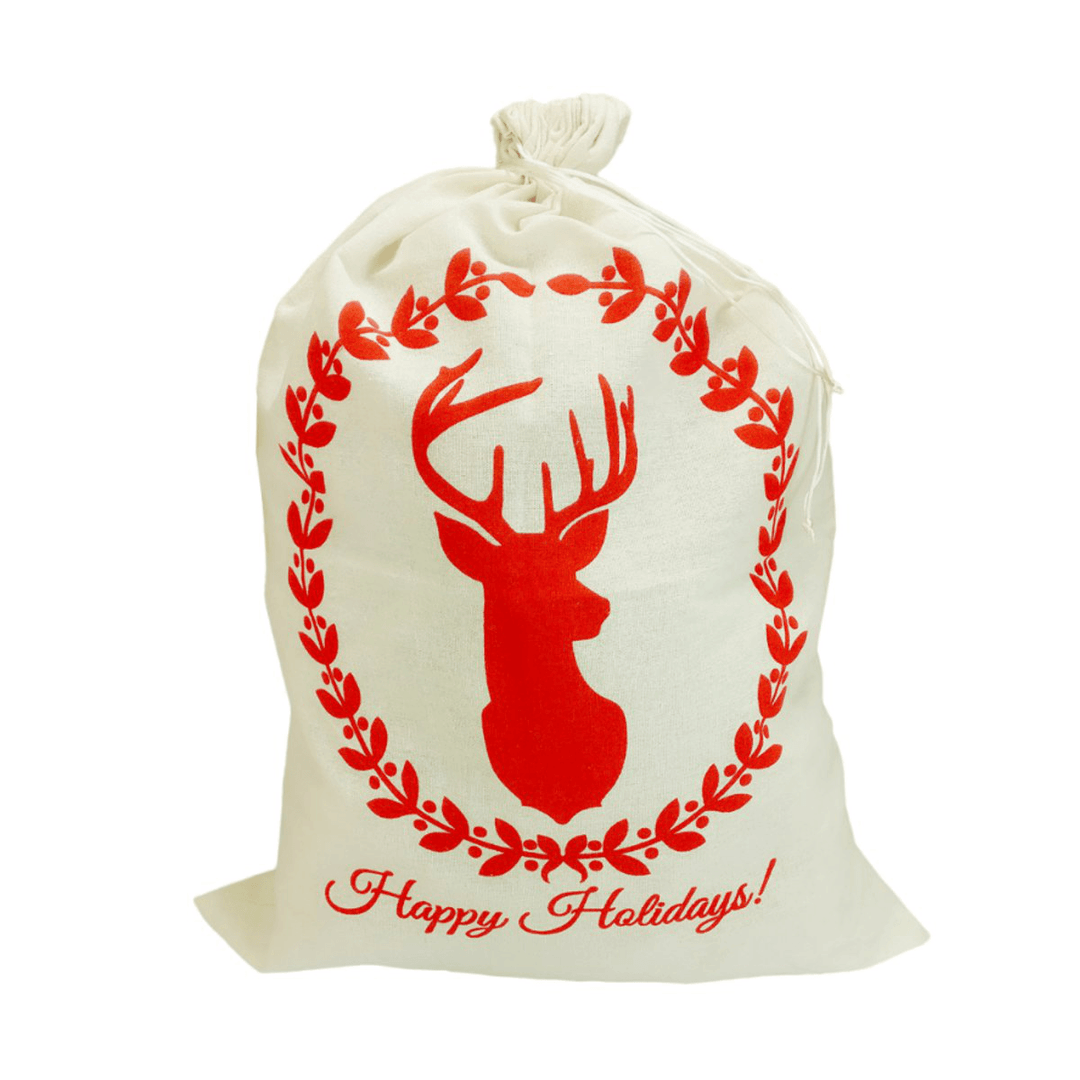 Christmas Santa Gift Sack Cloth Stocking Storage Burlap Bag Bundle Christmas Decorations - MRSLM