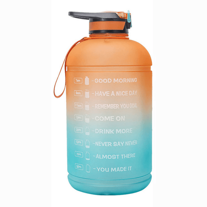 Ipree® 3.78L Gradient Water Bottle Straw Sports Kettle Drink Water Cup Outdoor Camping Travel - MRSLM