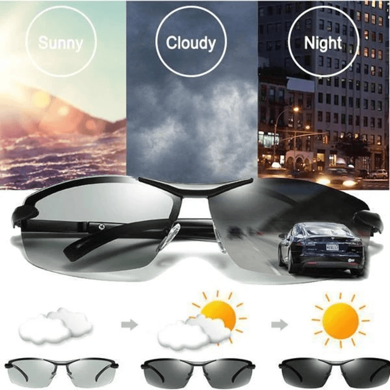 Photochromic Driving Sunglasses with Polarized Lens for Riding Outdoor - MRSLM