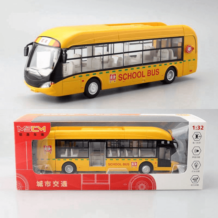 Simulation Alloy Car Model 1 32 Sightseeing Bus Electric Bus - MRSLM