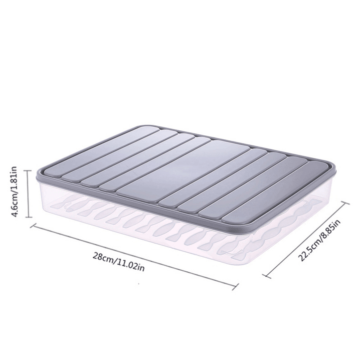 Plastic Transparent Single-Layer Sealed Box Food Refrigerator Storage Rack with Locking Lids - MRSLM