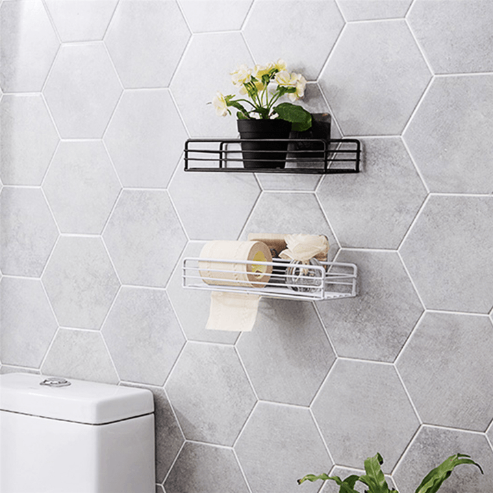 Bakeey Kitchen Bathroom Shower Shelf Storage Baskets Suction Wall Mounted Rack - MRSLM