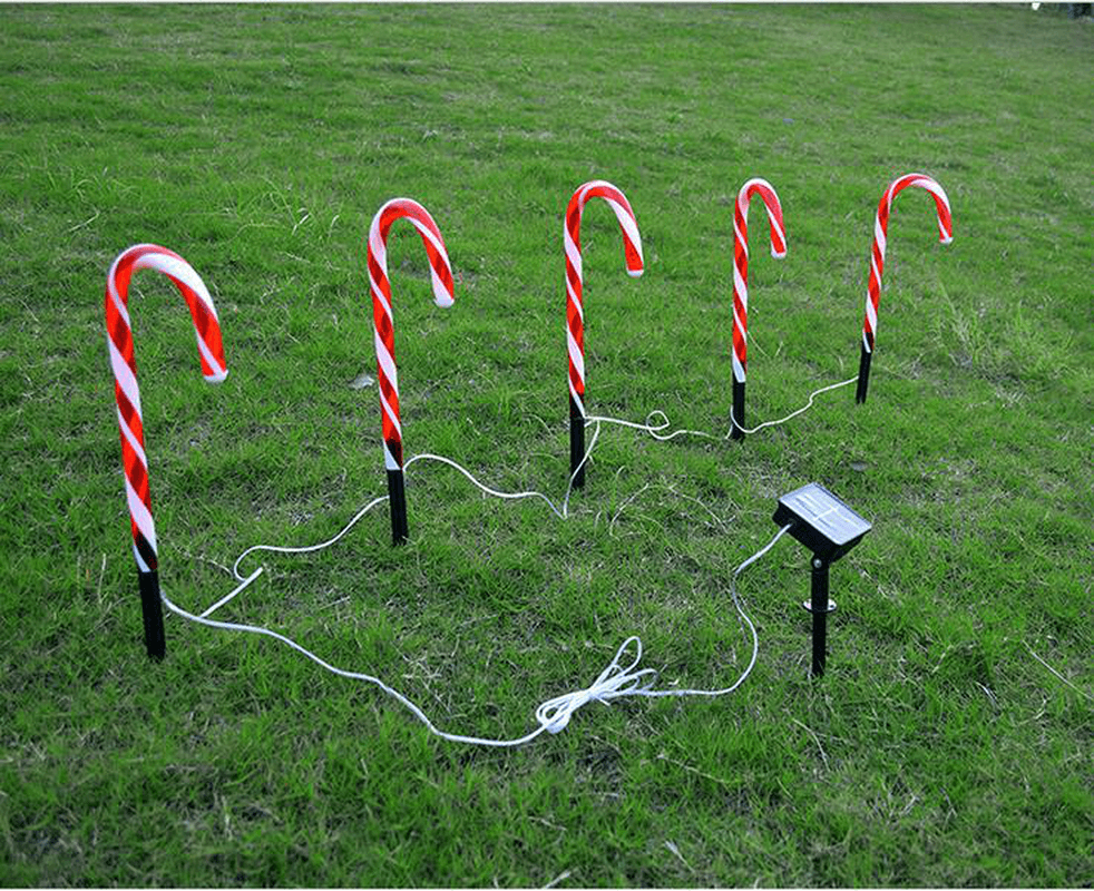 2020 Christmas Light Pathway Candy Cane Walkway Light USB Powered Light for Street Lamp Outdoor Garden Yard Christmas'S Decor - MRSLM