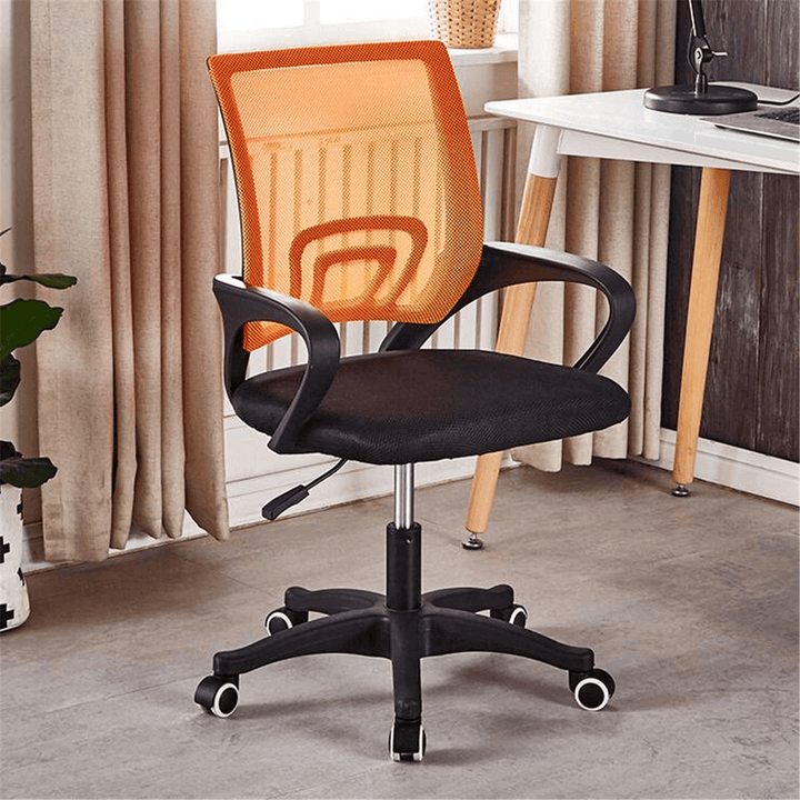 Office Mesh Chair Ergonomic Swivel Mid-Back Computer Desk Seat Nylon Base Adjustable Lifting Chair Home Office Furniture - MRSLM