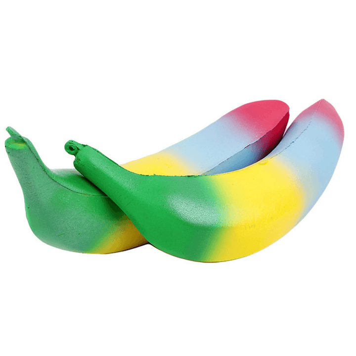 Sanqi Elan Rainbow Banana Squishy 18*4CM Soft Slow Rising with Packaging Collection Gift Toy - MRSLM