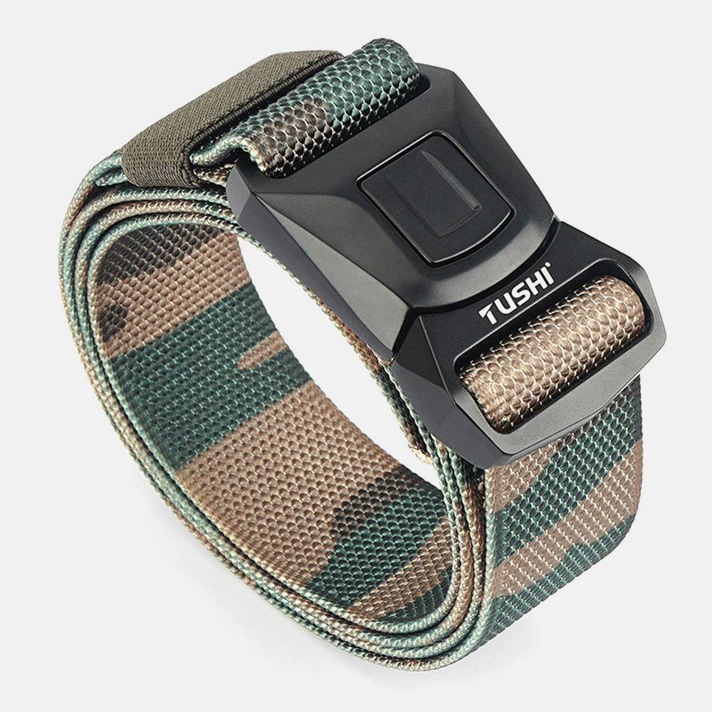 Men Nylon Quick Release Insert-Buckle 125Cm Breathable Quick-Drying Outdoor Safety Belt Training Tactics Belt - MRSLM