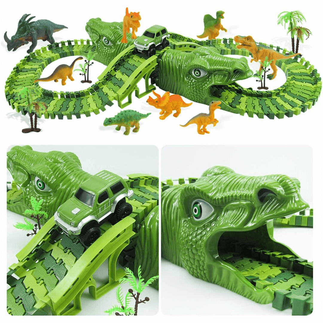 Simulation Dinosaur Assembled Building Blocks DIY Track Electric Off-Road - MRSLM