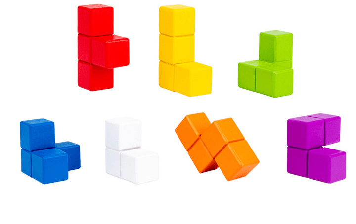 Children'S Space Logic Training Educational Toy Luban Soma Cube Rubik'S Cube 3D Tetris - MRSLM