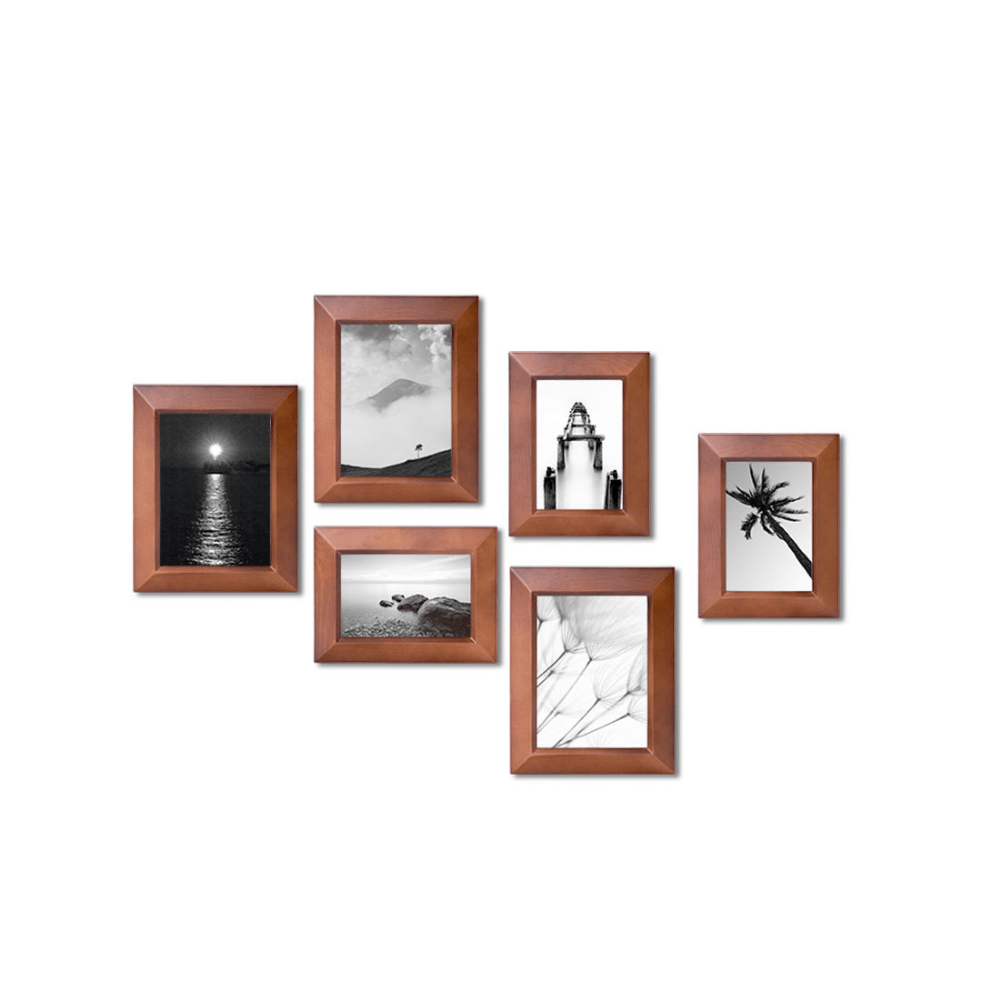 Geometry 1Piece Wall Photo Frame Family Wooden Picture Frame Desktop Picture Sets Square Picture Photo Holder from Xiaomi Youpin - MRSLM