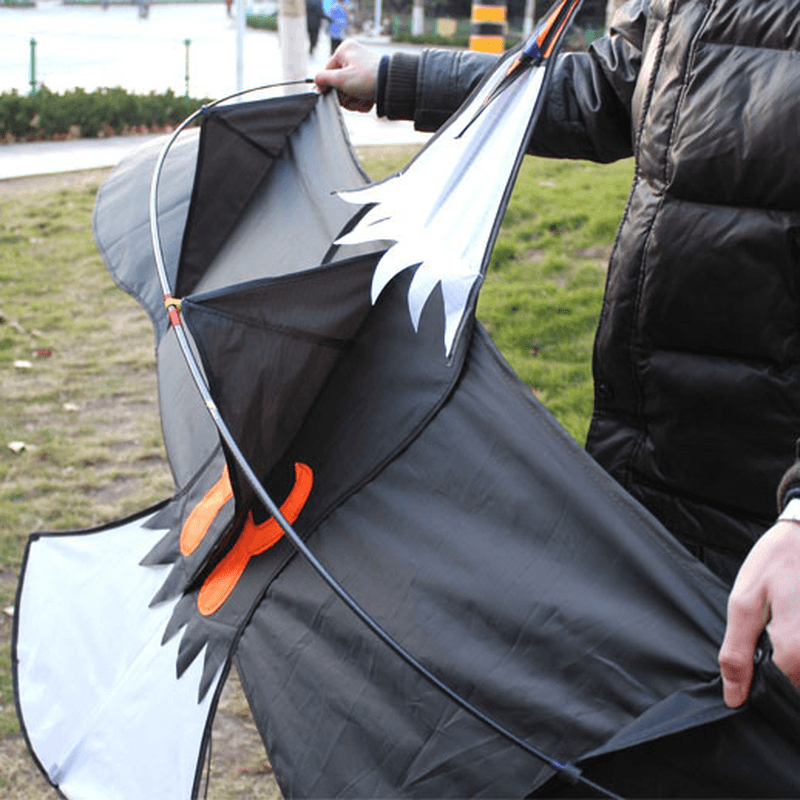 200Cm 3D Eagle Kite Front Strut Flyer Kite Kids Children Adult Easy to Fly Beach Trip Park Family Outdoor Games Activities - MRSLM