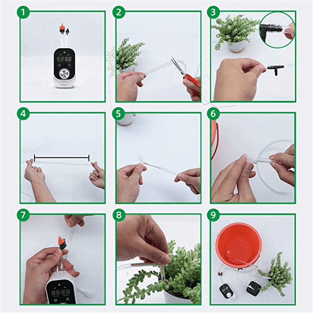 JAKEMY Automatic Drip Irrigation Kit Mini Size High Power Indoor Flower Pot Automatic Irrigation System - MRSLM