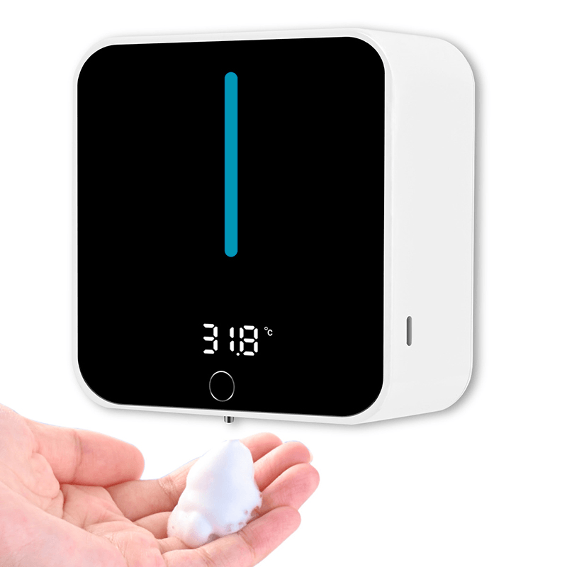 Automatic Infrared Sensor Soap Dispenser Wall-Mounted Induction Foam Dispenser Rechargeable Contact-Free Spray Disinfector - MRSLM