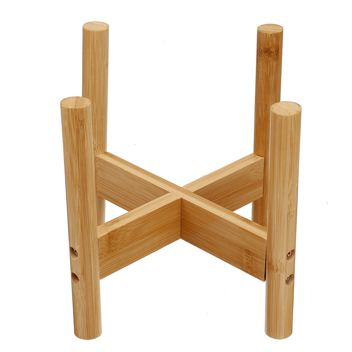 Plant Shelf Wooden Rack Holder Flower Pot Stand Wood Home Garden Display - MRSLM