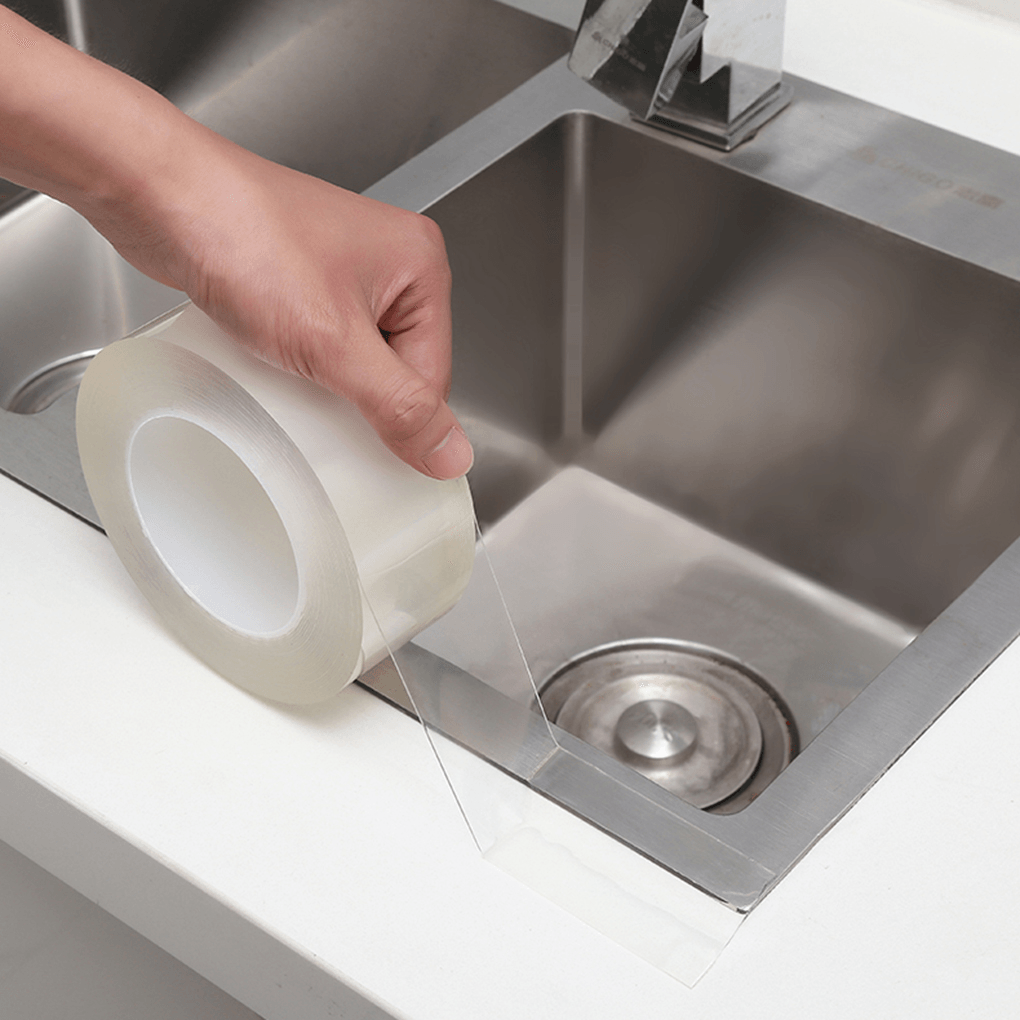 Kitchen Sink Waterproof Mildew Strong Self-Adhesive Transparent Tape Tape Bathroom Gap Strip Self-Adhesive Pool Water Seal - MRSLM