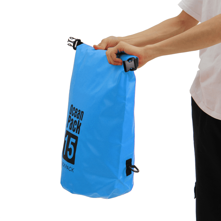 Ipree® 6 Sizes Dry Sack Bag 2/5/10/15/20/30L Waterproof Dry Bag Sack for Kayak Canoeing Outdoor Camping Pouch Pack Storage Bags Blue - MRSLM