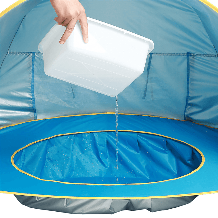 Infant Baby Pop up Camping Beach Tent Waterproof UV Sunshade Shelter with Water Pool - MRSLM