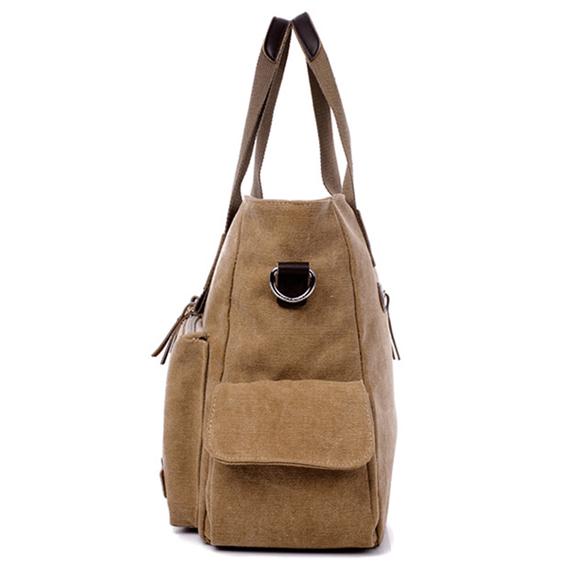 Large Capacity Men Women Canvas Multifunctional Crossbody Bag Canvas Outdoor Handbag - MRSLM