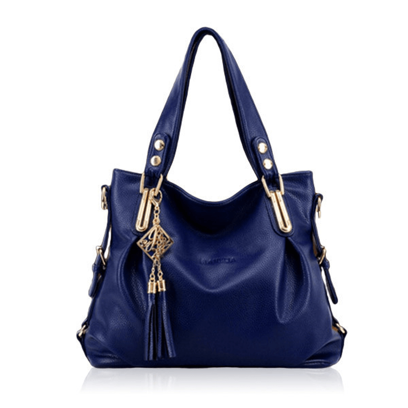 Women Casual PU Leather Pendant Handbag Crossbody Bag - MRSLM