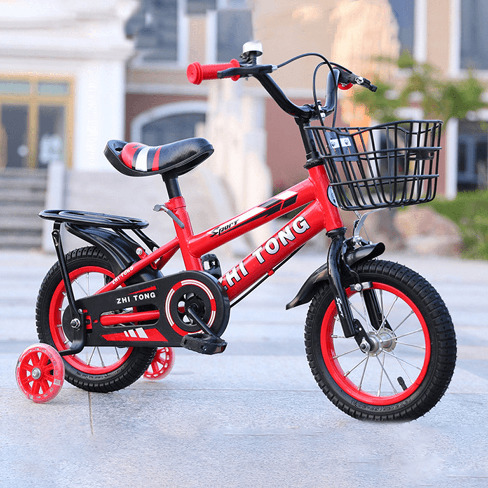 12Inch/16Inch 2 Wheels Kids Bike with Pedal Flashing Guar Wheels Children Bicycle for Beginner Rider Training for Ages 3-7 Childs - MRSLM