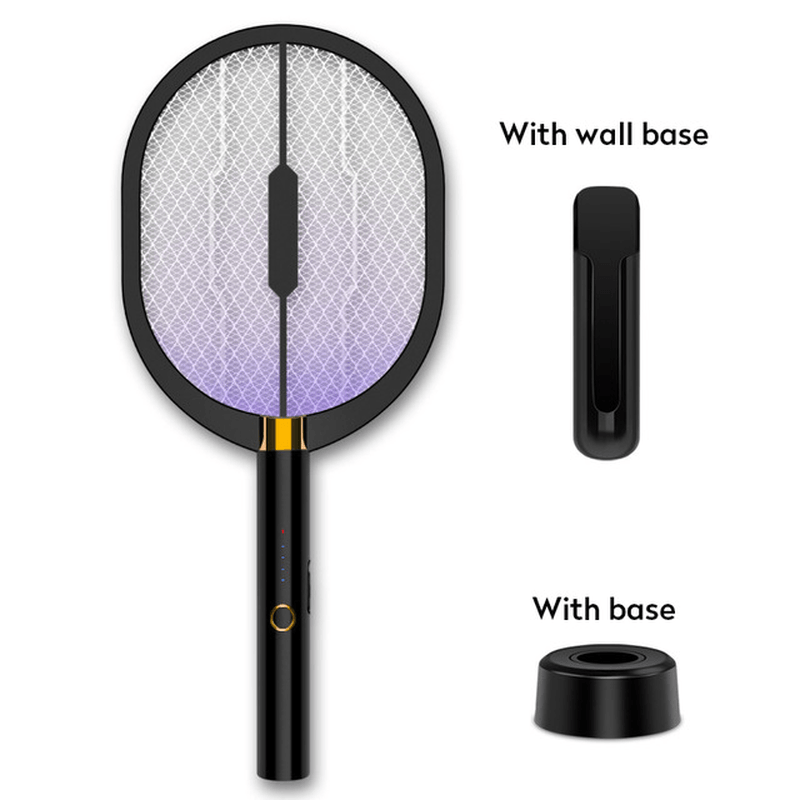 2 in 1 LED Mosquito Killer Lamp USB Rechargeable Fly Swatter 3000V Electric Bug Zapper Insect Killer - MRSLM