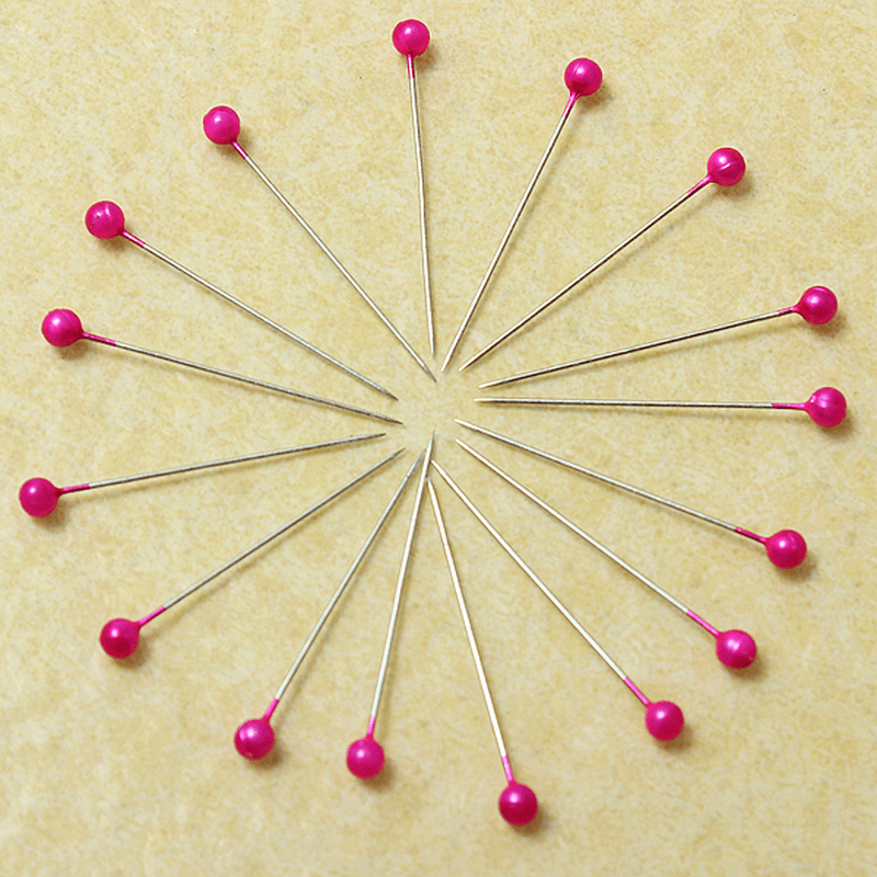 800Pcs round Pearl Head Pins Weddings Corsage Sewing Pin - MRSLM