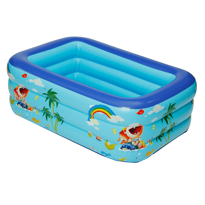 Inflatable Swimming Pool Outdoor Children Bath Pool Kids Paddling Bathtub-1.3M/1.5M - MRSLM