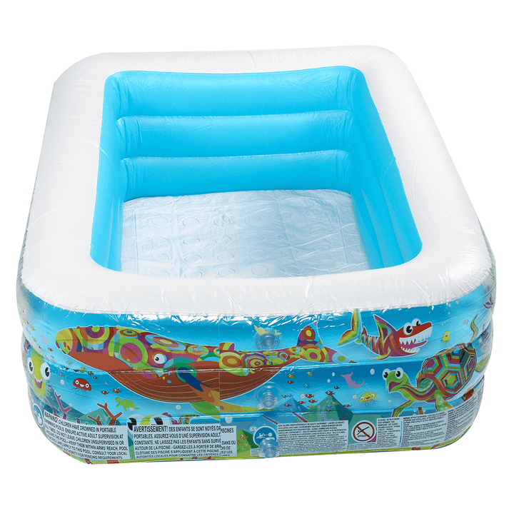 Inflatable Swimming Pool Family Childrens Kids Baby Large Water Rectangular - MRSLM