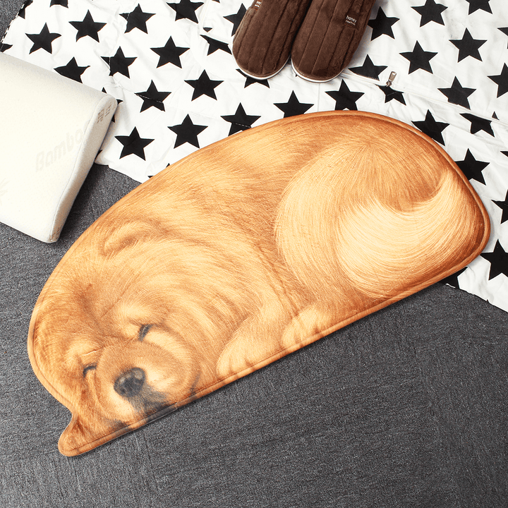 3D Cute Dog Pattern Doormat Indoor Print Door Mat Suedel Floor Rugs - MRSLM