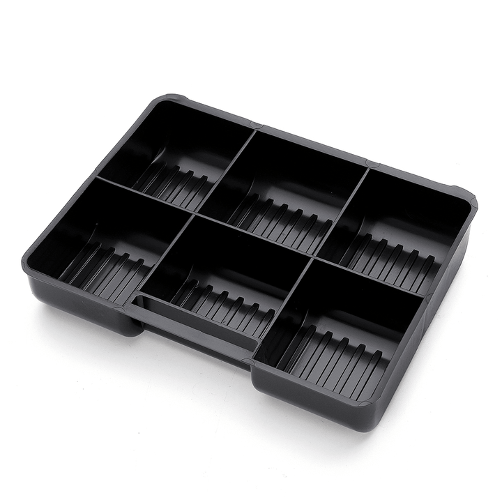 Mini Portable Money Safe Storage Case Black Sturdy Metal with Coin Tray Cash Carry Box - MRSLM