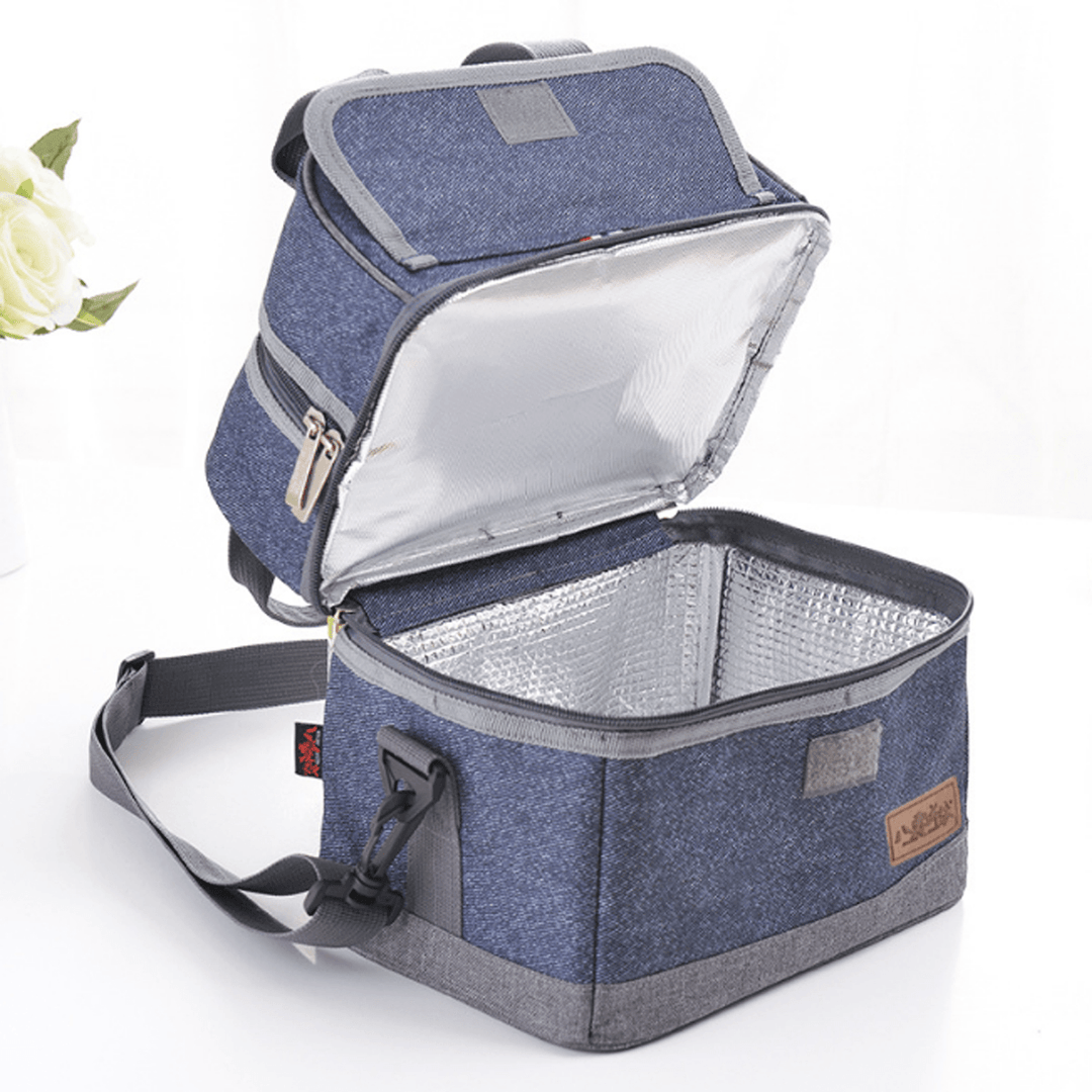 600D Oxford Picnic Bag Portable Insulated Thermal Cooler Lunch Box Bag Storage Bag - MRSLM