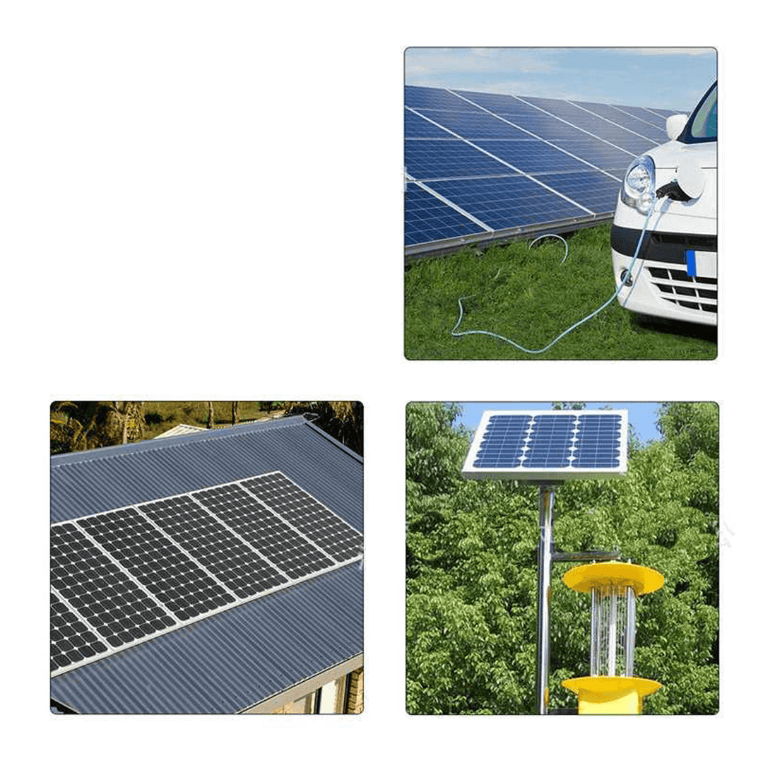 80W 12V Monocrystalline Solar Panel Charge Controller W/ Dual USB for Camping - MRSLM