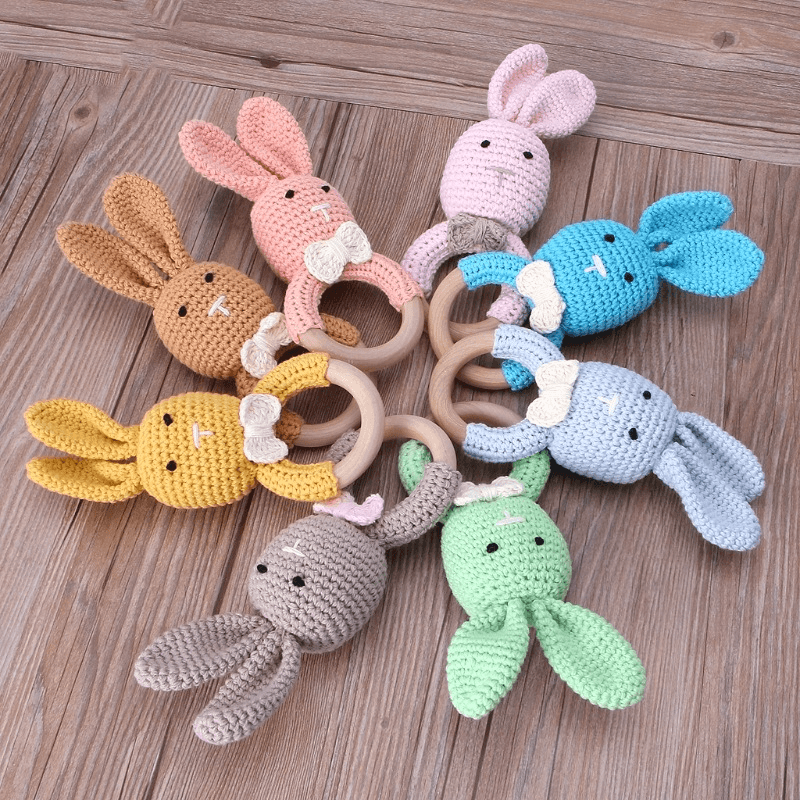 Baby Rattles Crochet Diy Material Package Hand-Knitted Doll Creative Gift - MRSLM