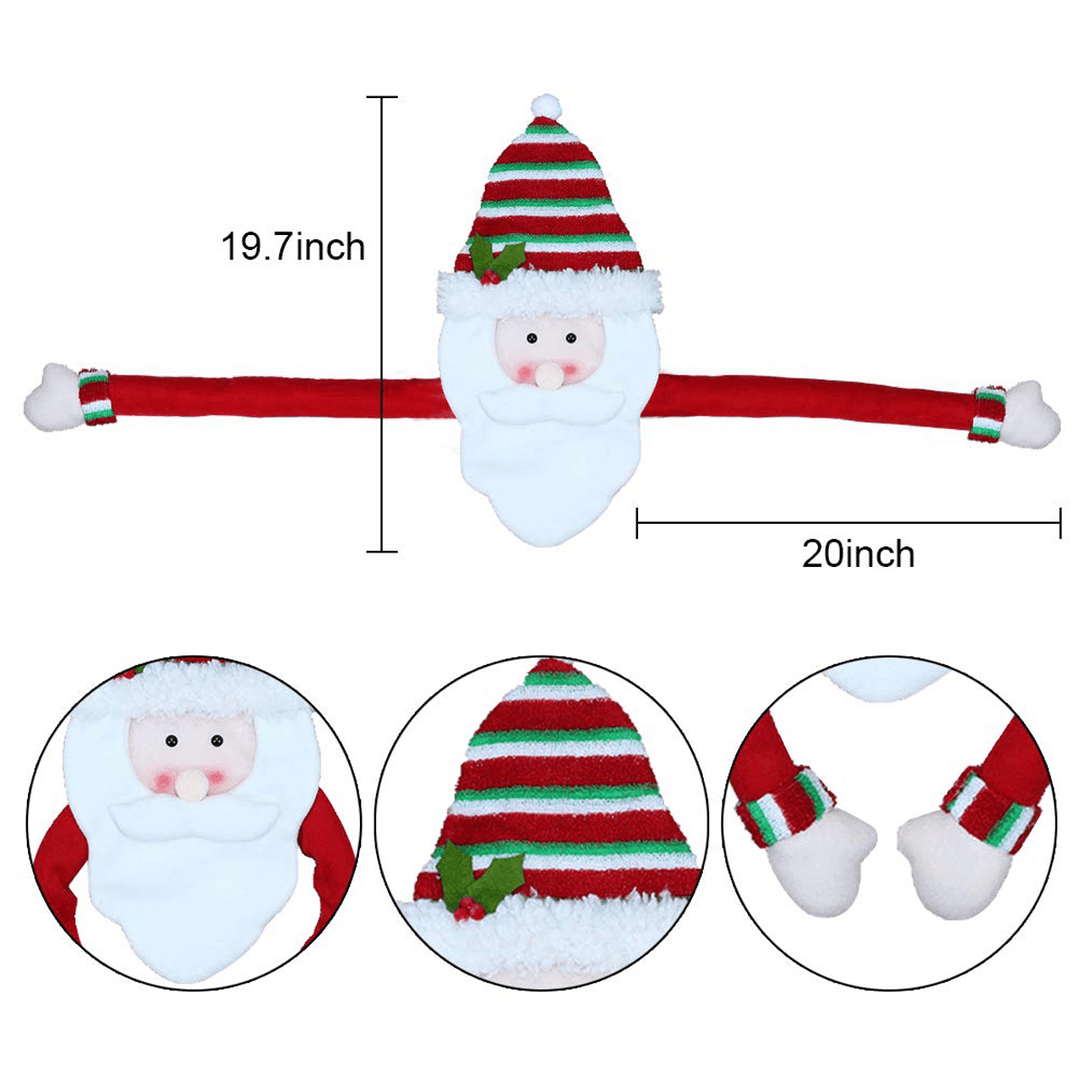 Christmas Tree Snowman Elk Deer Santa Topper Ornament Xmas Tree Party Decoration - MRSLM