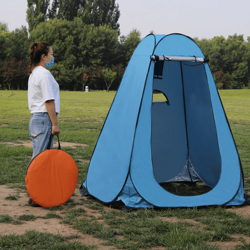 Single Automatic Tent Camping Anti-Uv Sunshade Beach Toilet Tent with Storage Bag - MRSLM