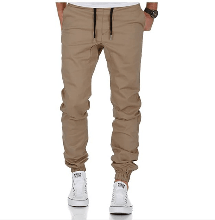 Tethered Elastic Sports Workwear Men'S Casual Trousers - MRSLM