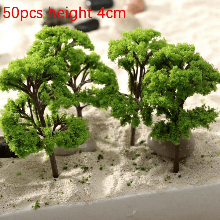 10Pcs 9Cm HO OO Scale Model Trees Train Railroad Layout Diorama Wargame Scenery - MRSLM