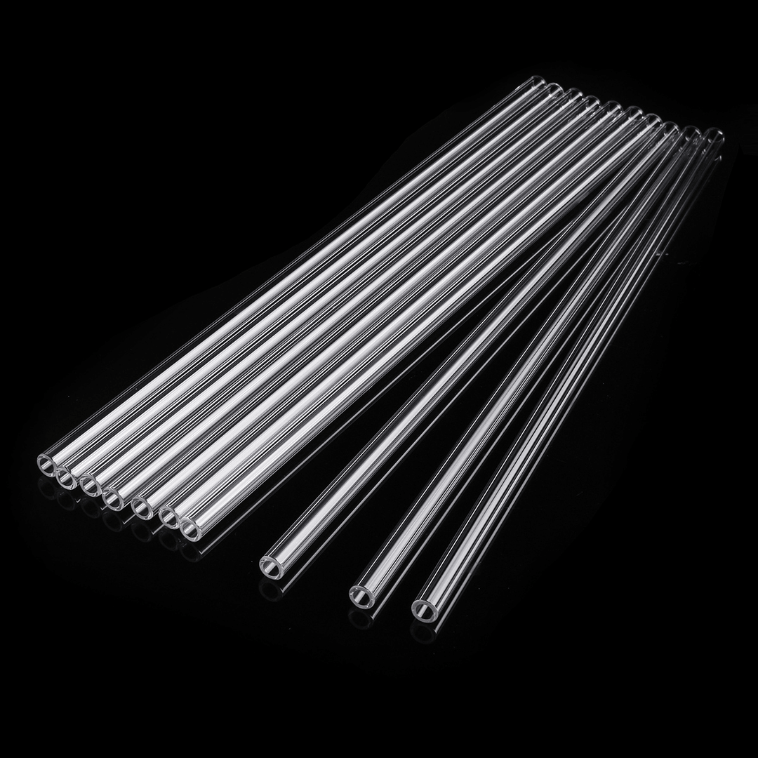 10Pcs 300X7X1Mm Length 300Mm OD 7Mm 1Mm Thick Wall Borosilicate Glass Blowing Tube Lab Factory School Home Tubes - MRSLM