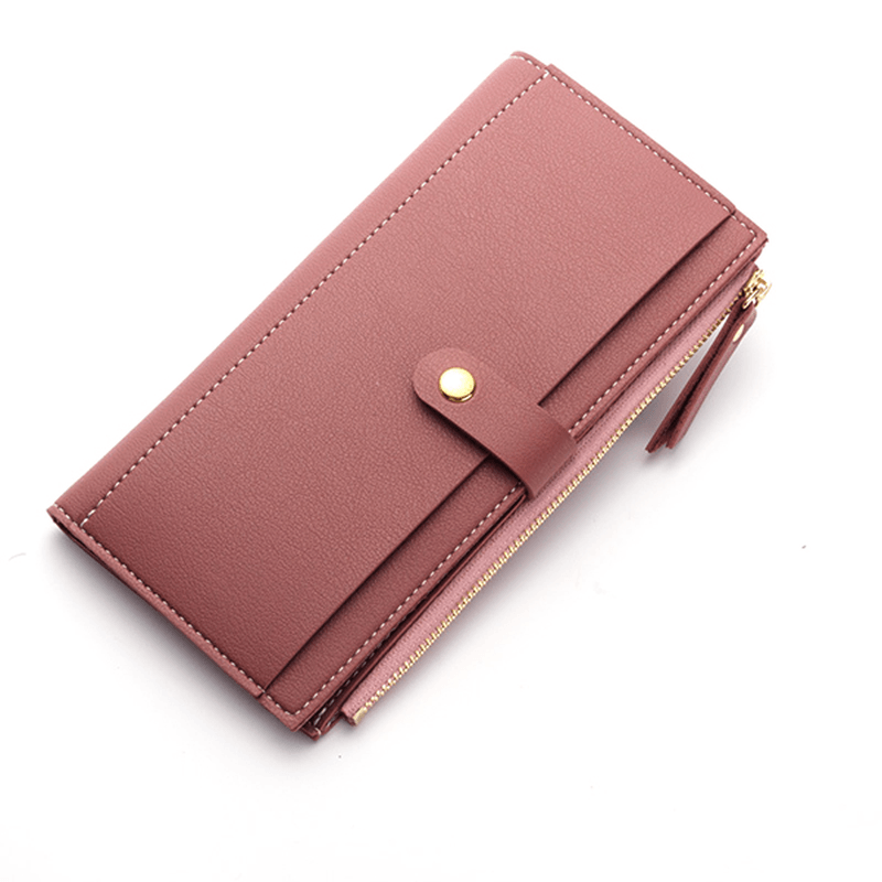 Baellerry Women Multi Slot Elegant Long Wallet Card Holder Purse Phone Bag Fits 5.5 Inch Cellphone - MRSLM